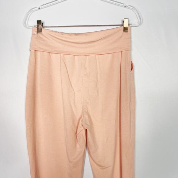 Old Navy Active Womens Small S Coral Orange Jogger Pants Foldover Waist Pockets - Picture 7 of 8